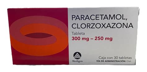 paracetamol con clorzoxazona